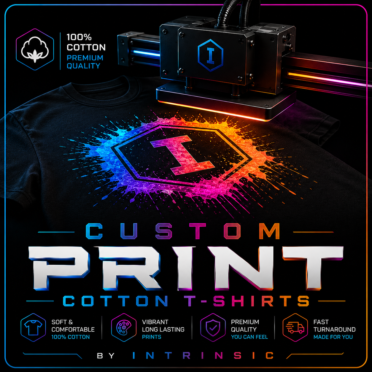Short Sleeve Cotton T-Shirt Custom Photoprint