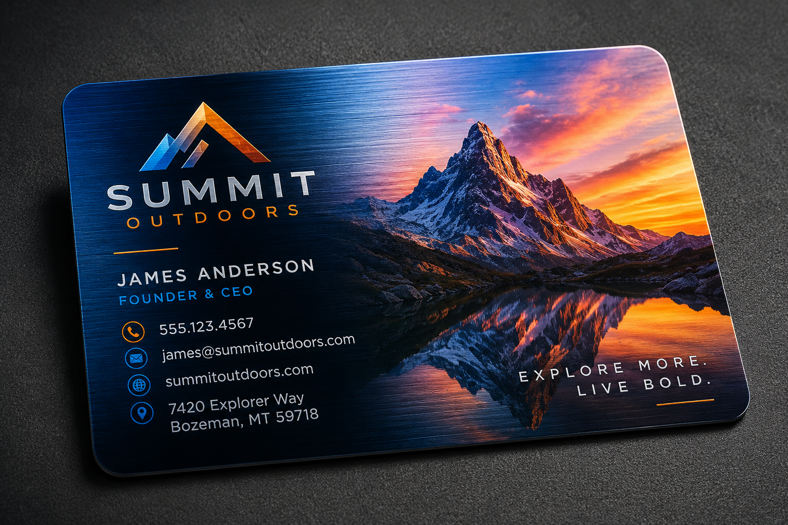 Full Color Aluminum Business Cards