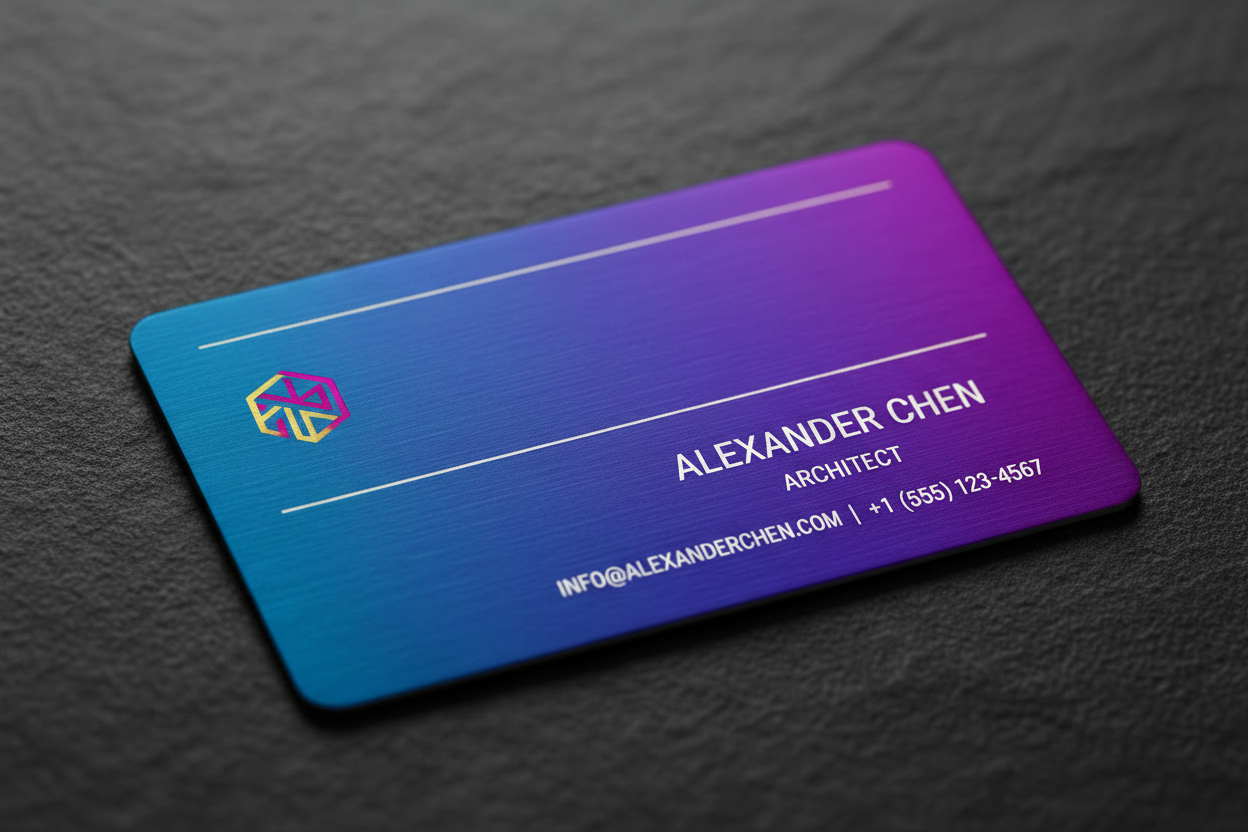 Full Color Aluminum Business Cards